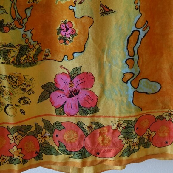 UO Urban Outfitters Tropical Florida Oranges Souvenir shirt top SM S Small - Picture 15 of 16